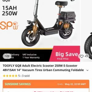 TOOFLY Electric scooter 5 Units