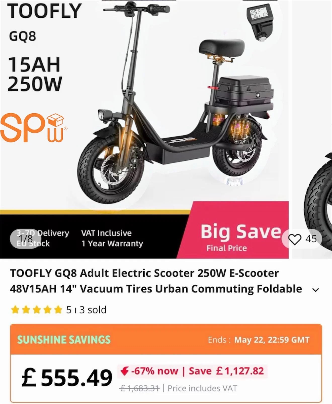 TOOFLY Electric scooter 5 Units